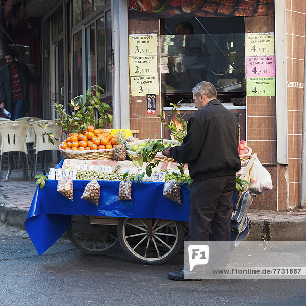 Mann  Frucht  Straße  Fuhrwerk  verkaufen  Nuss