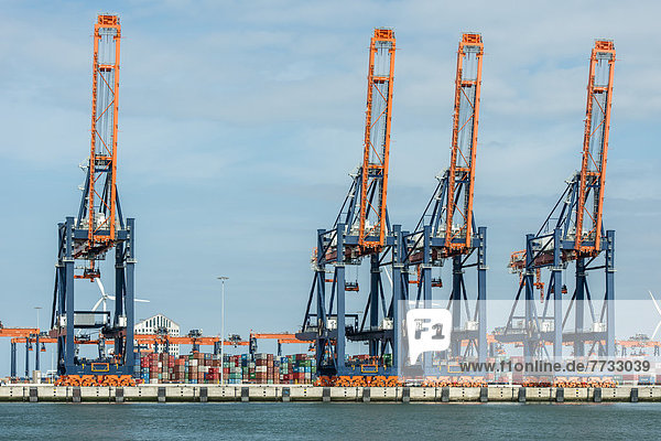 Container-Terminal im Hafen Rotterdam,  Niederlande