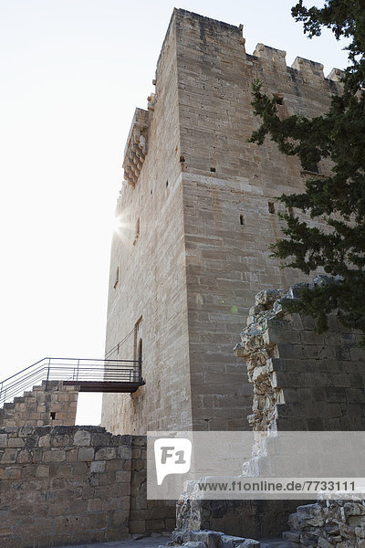 Cyprus  Stone tower of Kolossi Castle  Kolossi