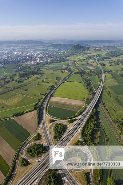 Autobahnkreuz Hegau  A81  Hegau  Baden-Württemberg  Deutschland  Europa