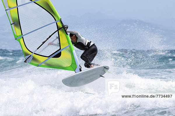 Windsurfing  Tarifa  Cadiz  Andalusia  Spain
