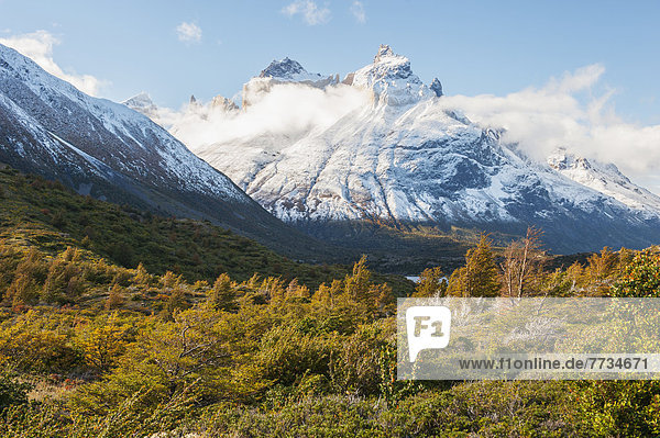 Los Cuernos (The Horns) A Mountain On The Trek Called The 'w' In Torres Del Paine National Park  Patagonia Chile