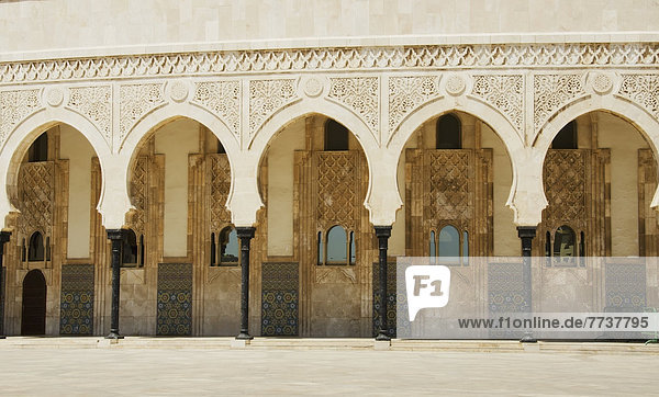 Archways and pillars of a building Casablanca morocco