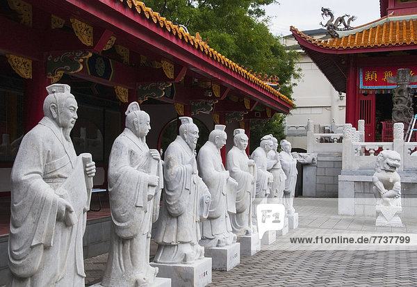 Confucius statues at a shrine Nagasaki japan