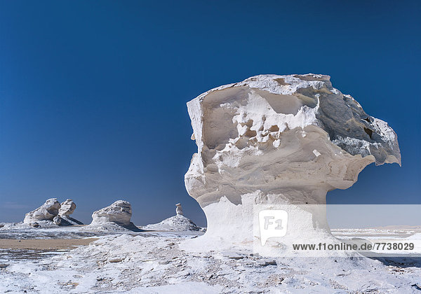 Weiße Wüste  Ägypten  Kalksteinskulptur