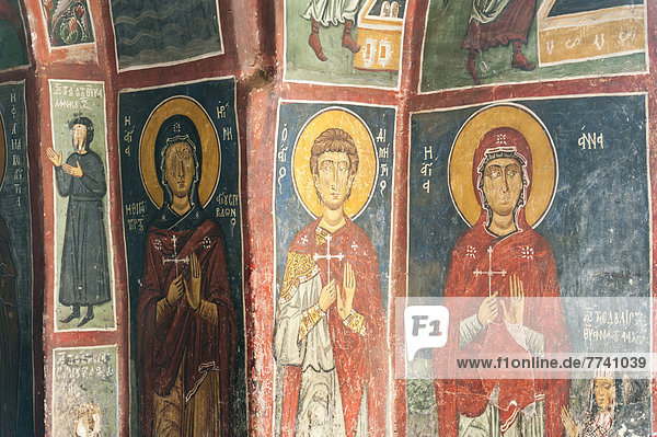 Wandmalerei  Fresko  Heilige  Scheunendachkirche aus dem 12. Jahrhundert  griechisch-orthodoxe Kirche von Zypern