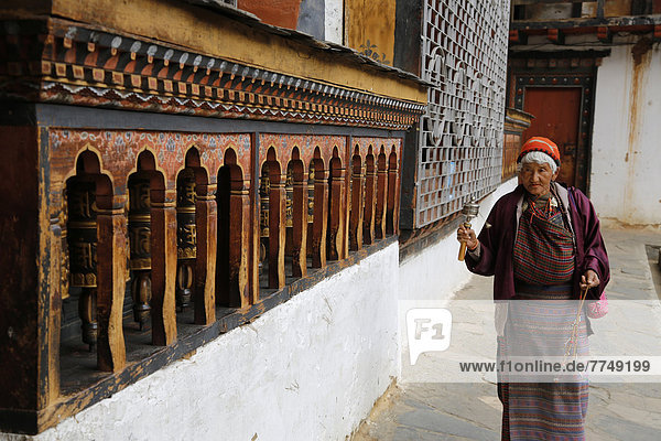 Gebetsmühlen  Changangkha Lhakhang  Thimphu  Bhutan  Asien