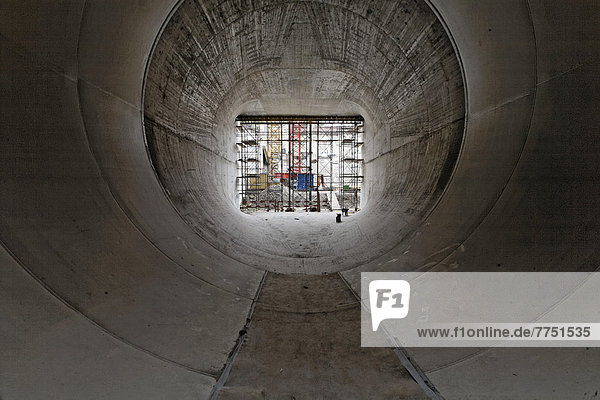 Baustelle Neues Wasserkraftwerk Rheinfelden Auslauf Unterwasser Kammer 1 Saugrohr