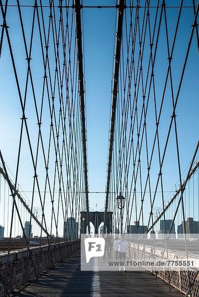 Brooklyn Bridge  Manhattan  New York City  New York  USA  PublicGround