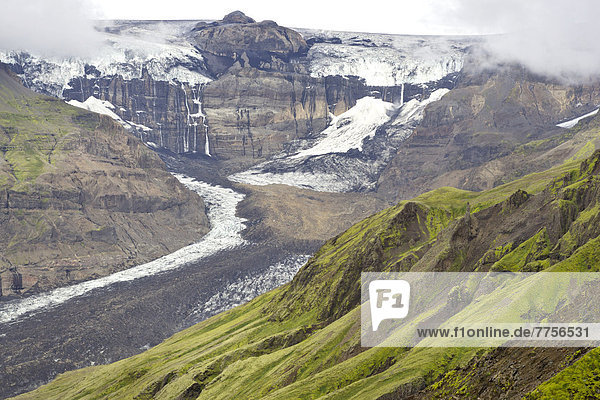 Blick zum Hängegletscher Morsárjökull