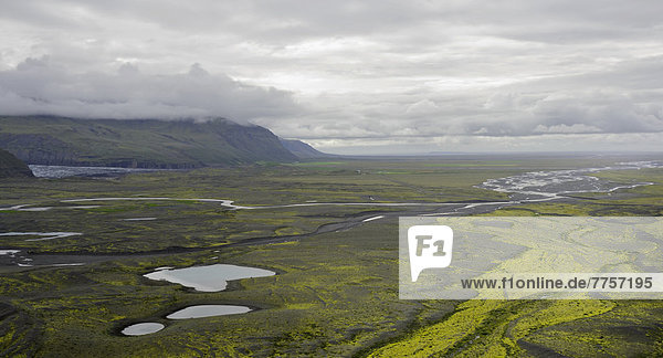 Blick zur Küste über den Skeiðarársandur