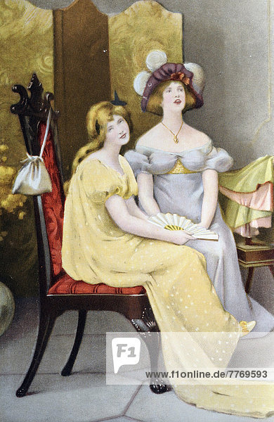Gespräch im Salon  Illustration aus dem Jahrbuch Moderne Kunst in Meisterholzschnitten  1900