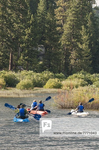 Kayaking on Big Bear Lake  California  United States of America  North America