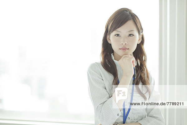 Young Businesswoman Thinking