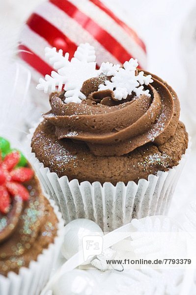 Blume Weihnachten Dekoration Schokolade Zucker cupcake Schnee
