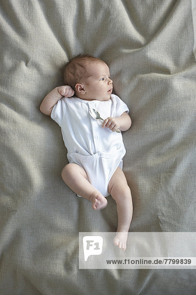 liegend  liegen  liegt  liegendes  liegender  liegende  daliegen  Neugeborenes  neugeboren  Neugeborene  Bett  weiß  Löffel  Unterhemd  Silber  Mädchen  Baby  Kanada  Ontario