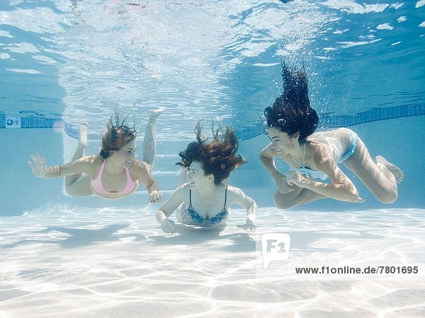 USA Utah Orem Portrait of young women under water