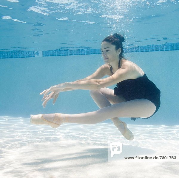 USA Utah Orem Female ballet dancer under water
