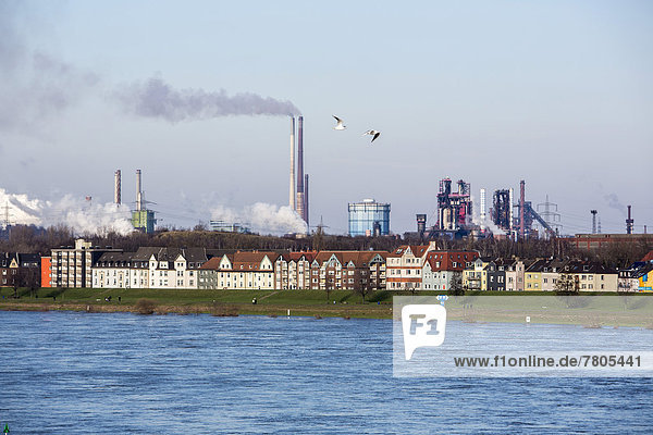 hinter Industrie Mühle Gebäude Hintergrundbild Duisburg Deich Stahl