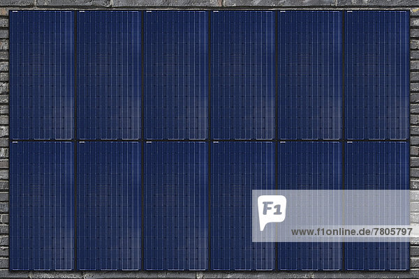 Solar panels on a wall