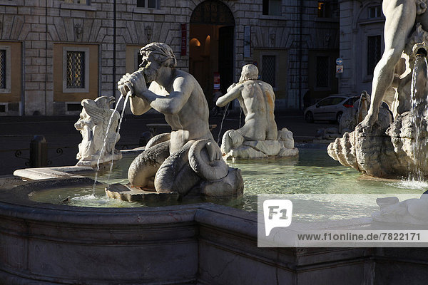 Italy  Lazio  Rome  Fountain of Moro  Navona Square                                                                                                                                                 