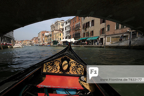 Italy  Veneto  Venice  Canal Grande from gondola                                                                                                                                                    