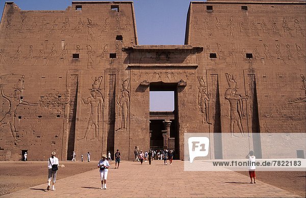 Africa  Egypt  Edfu  Horus Temple entrance                                                                                                                                                          