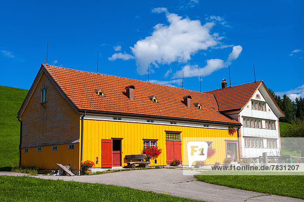 Farbaufnahme Farbe Bauernhaus Europa Wohnhaus Schweiz