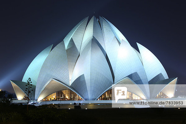 Vertrauen Architektur Religion Religiöses Bauwerk Delhi Hauptstadt Tempel Asien Bahai Gott Indien