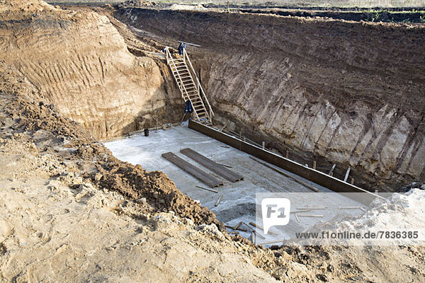Baugrube in Woronesch  Russland