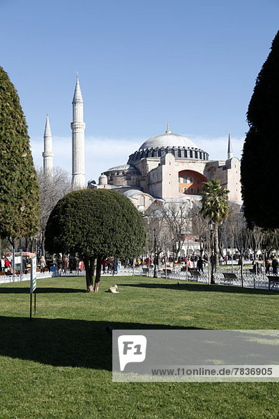 Blick auf Hagia Sofia  Istanbul  Türkei