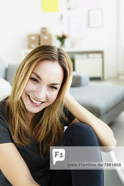 Portrait of young woman  smiling