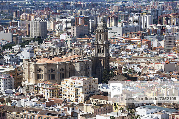 Spanien  Malaga  Stadtbild und Kathedrale von Malaga