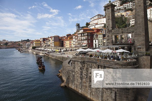River Douro and old town of Ribeira  Porto  Portugal  Europe