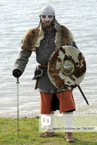 Man dressed up as Viking