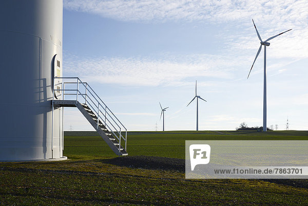 Windturbine Windrad Windräder Deutschland Hessen