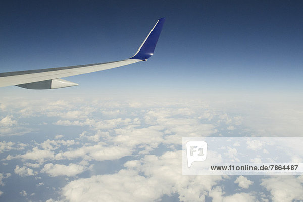 Luftaufnahme an Bord eines Passagierflugzeugs