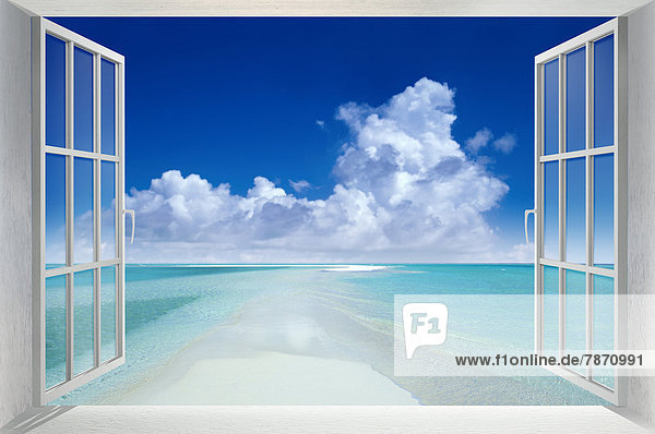 Fenster  Meer  weiß  Malediven