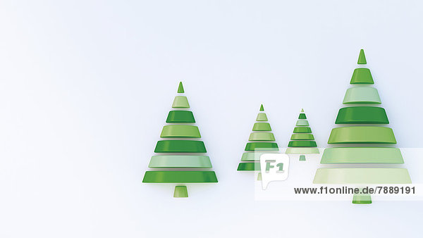 Tannenbäume  3D-Illustration