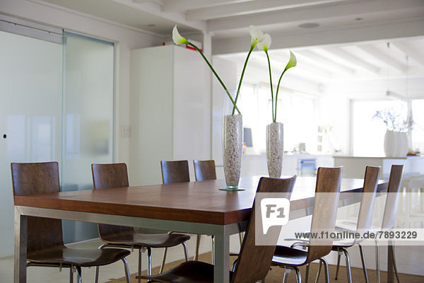 Interiors of a modern dining room