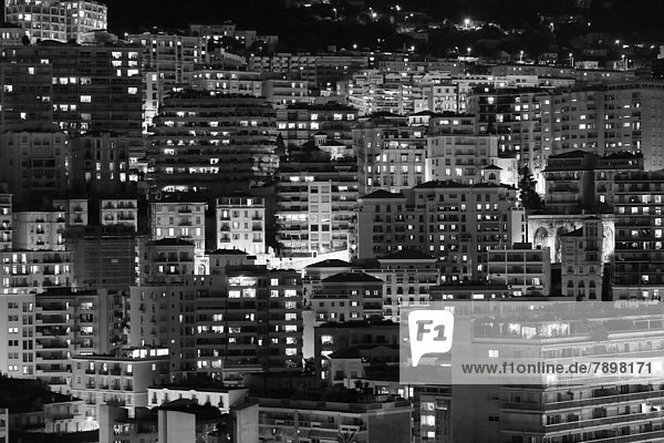 Nacht Gebäude Monaco
