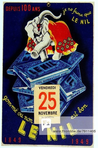 Cigarette paper ´Nil´ publicity (1949)  Charente  Poitou-Charentes  France