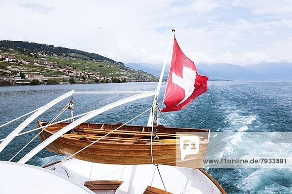 Dampfschiff auf dem Genfersee  Schweiz