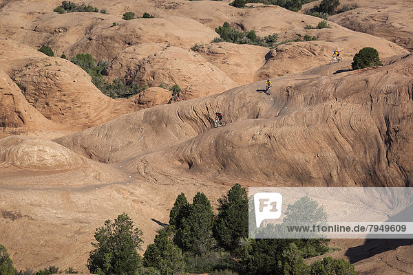 Berg  folgen  fahren  Slickrock Trail  Moab  Utah
