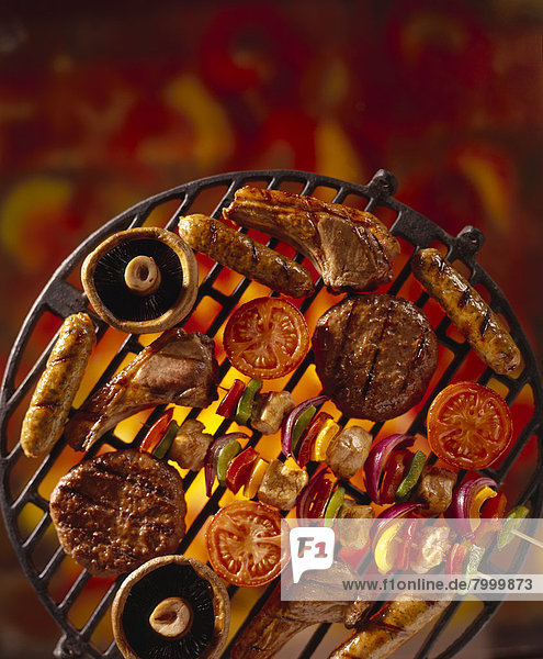 Lebensmittel Grillparty