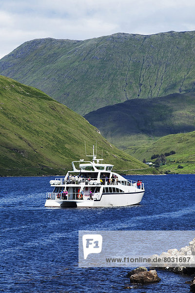 Passengers on a boat ride into killary harbour County galway ireland