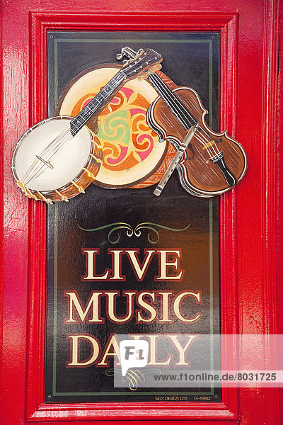 Sign for live music daily Dublin city county dublin ireland
