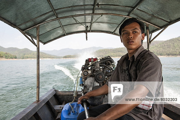 fahren  Boot  Damm  Chiang Mai  Thailand