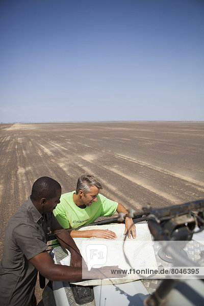 Crossing remote desert  Chalbi Desert  Kenya