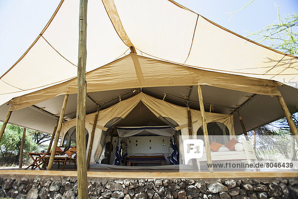 Luxury tented accommodation at Joy's Camp  Shaba National Reserve  Kenya